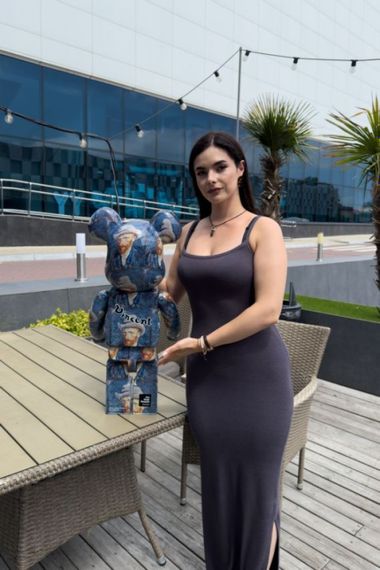 Фигурка Bearbrick Van Gogh Museum дизайнерська статуетка ведмідь Беарбрік 70 см mb042 синя | Зображення 4