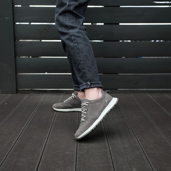 Кросівки чоловічі замшеві 591353 Сірі 40 41 42 43 44 45 | Зображення 8