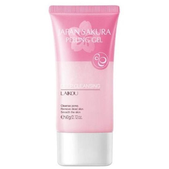 Пілінг-скатка для обличчя Laikou Japan Sakura з екстрактом сакури, 60 мл