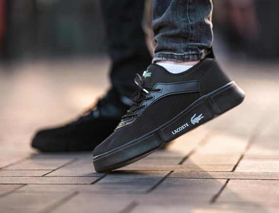 Чоловічі кросівки Lacoste Full Black | Зображення 1