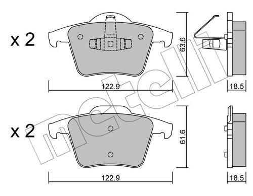 Колодки гальмівні задні Volvo XC90 02-14 22-0688-0 | Зображення 1