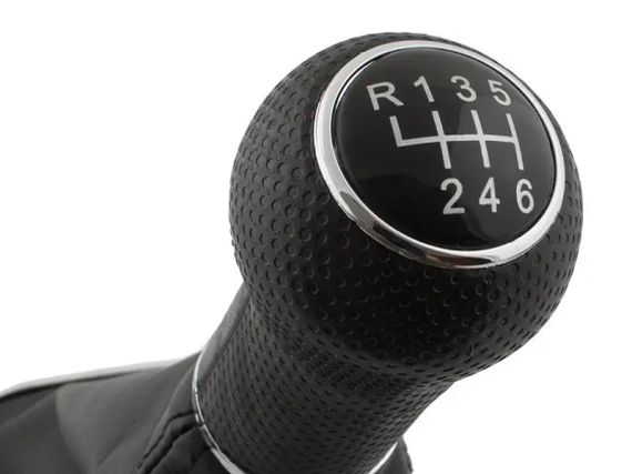 VOLKSWAGEN Bora 1.4; 1.6; 1.8 бензин 22 мм (98-05) ручка перемикання передач КПП 6 ступка + чохол + рамка хром, Фольксваген Бора