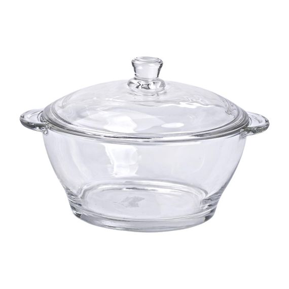 Супниця з кришкою Ø 15.5 см каструля бульйонниця скляна 1 л HP-YH-15 | Зображення 3