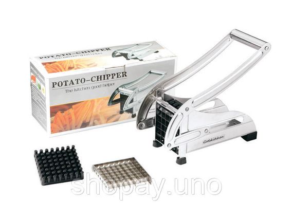 Машинка для нарізування картоплі соломкою Potato Chipper | картоплерізання | овочерізка | мультирізка | Зображення 3