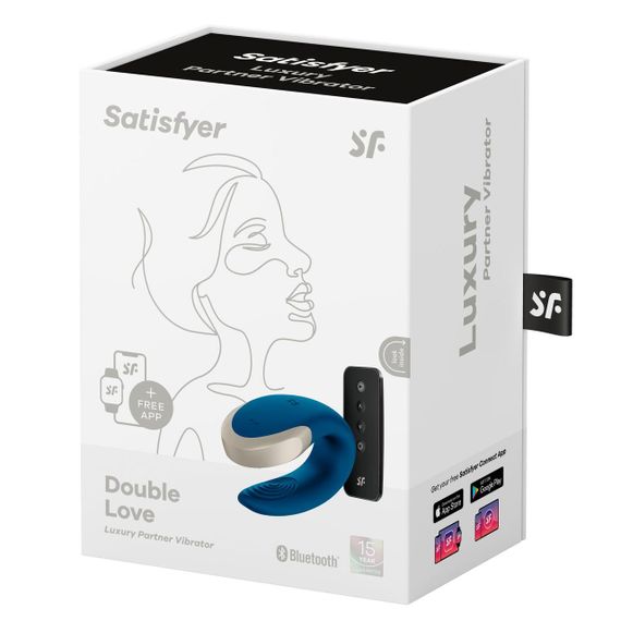 Смарт-вібратор для пар Satisfyer Double Love Синій (з пультом та App-керуванням) | Зображення 7