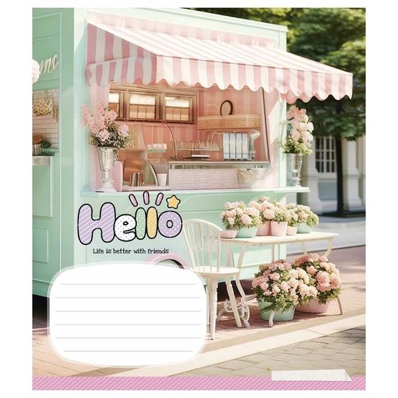 Тетрадь ученическая "Cute things" 024-3359L-5 в линию, 24 листов