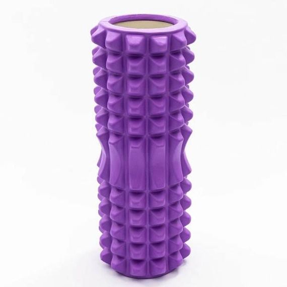 Ролик масажний для йоги, фітнесу (спина та шия) OSPORT (33*14 см) Фіолетовий