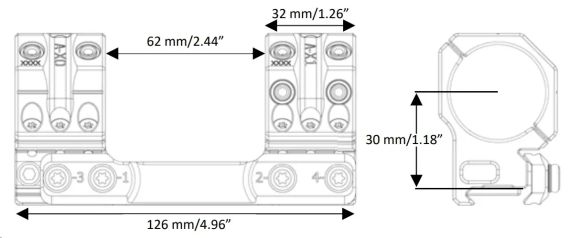 Моноблок Spuhr SP-3001. d - 30 мм. Medium. Picatinny | Зображення 5