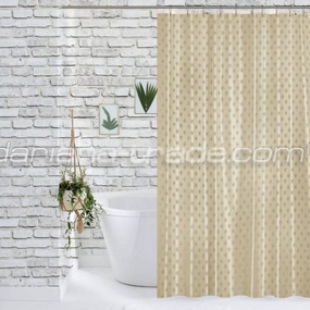 Шторка для ванної 180*180см поліестер жаккард 12 кілець JC12-0304-beige Дариана
