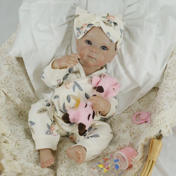 Коллекционная Силиконовая Кукла Реборн Анатомическая Новорождённая Девочка Пупс Симона (Виниловая Кукла) 50 см