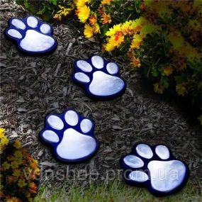 Светильник Solar Paw Print Lights на солнечной батарее 4 шт