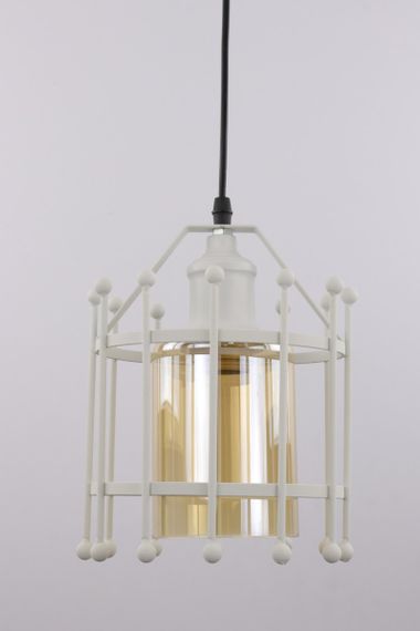 Люстра підвісна LOFT на 1 лампочку 25079 Білий 35-90х19х19 см. | Зображення 1