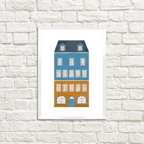 Постер в рамке Дом 15x21 см, A5 (WMT5_23NG009_WH)