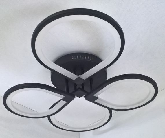 Люстра світлодіодна стельова LED світильник для квартири на стелю лед 25149 Чорний 13х57х73 см. | Зображення 4