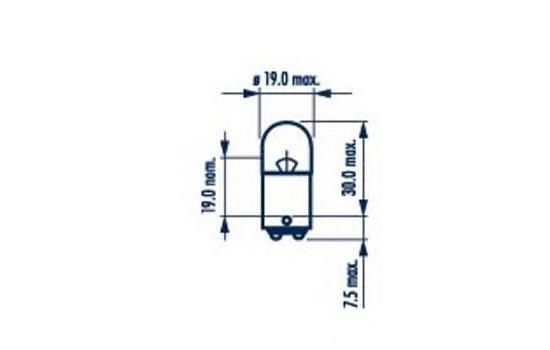 Вказівна лампа Narva 17172 R5W 12V 5W BA15d | Зображення 1