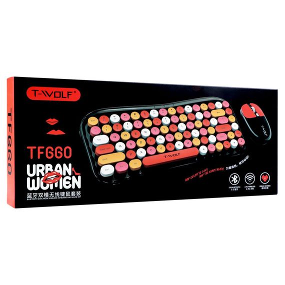Бездротова клавіатура і миша з ергономічним дизайном XPRO TF660 (45939-_757) | Зображення 4