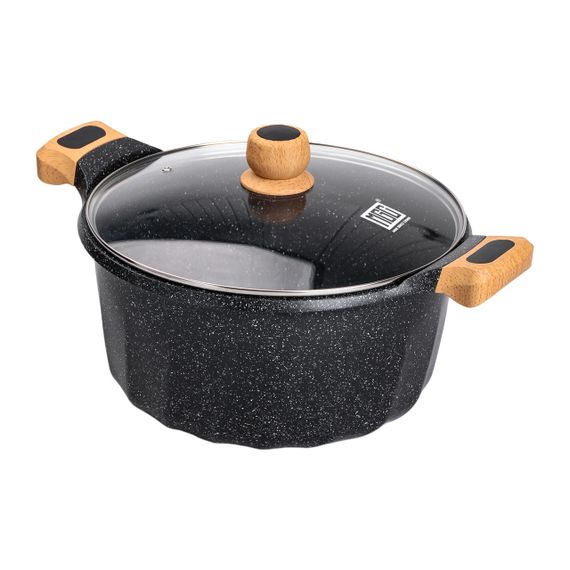 Велика алюмінієва каструля об'ємом 11 літрів з кришкою Ø32 см з антипригарним покриттям MGC HP-4-435B | Зображення 3