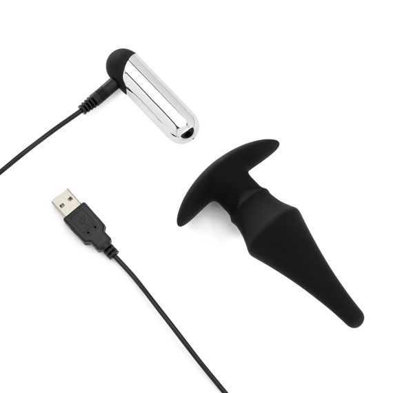 Анальна пробка з вібрацією So Divine – силіконова, безпечні матеріали, водозахист, USB-зарядка, конусна | Зображення 5