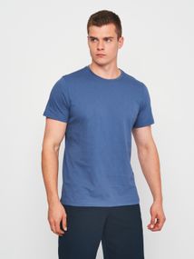 Футболка чоловіча однотонна синя, 4XL