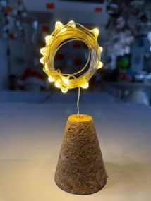Светодиодная гирлянда Пробка Роса на батарейках 20LED 2м теплый белый