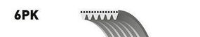 Ремінь поліклін. 6PK1285 (Вир-во Gates) Розпродаж GATES 6PK1285 на ROVER 800 (XS)