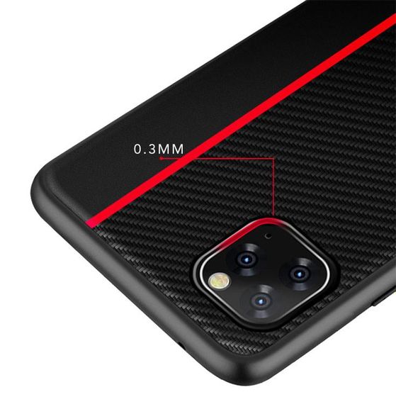 Чехол накладка Primo Cenmaso для Apple iPhone 11 Pro - Black&Red | Зображення 4