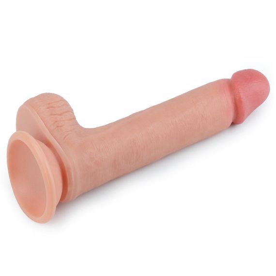 Силіконовий фалоімітатор 8'' Dual layered Platinum Silicone Cock Sex Aura | Зображення 6