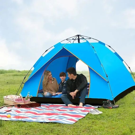Намет автоматичний G-Tent 210×210×125 см • Туристичний кемпінговий намет на 2–3 особи з водостійкою тканиною та миттєвим встановленням | Зображення 1