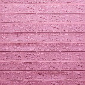 3D панель самоклеюча цегла Рожевий 700х770х3мм (004-3) SW-00000231