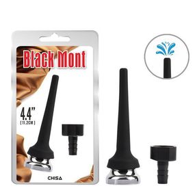 Трубка для анального душа - Black Mont Tapered Silicone Enema Attachment 4.4" sexstyle