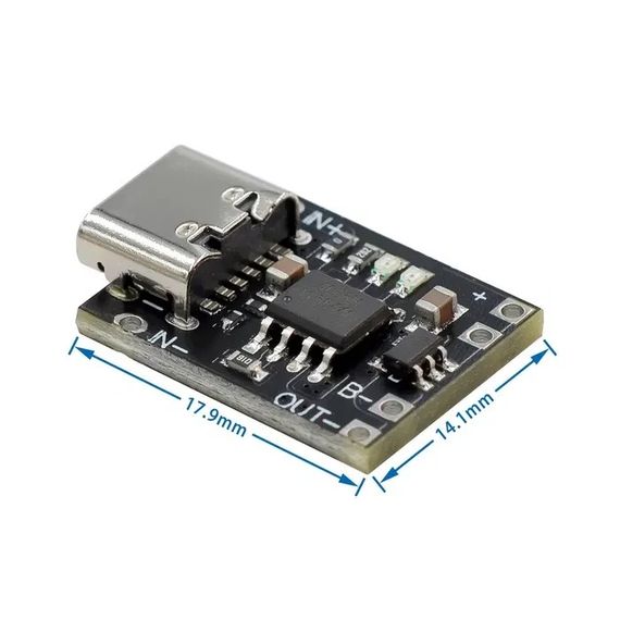 Плата зарядки TP4056 Mini 4.2В 1А (4.2V 1A) 18650 Li-ion Type-C