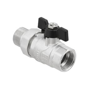 Кран кульовий з американкою Raftec BLACK PN40 ВЗ 3/4" метелик DRBS2