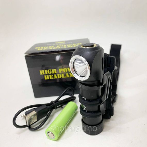 Налобный фонарь яркий Police 6609-LED, Фонарь на голову со встроенным аккумулятором VO-26 | Зображення 6