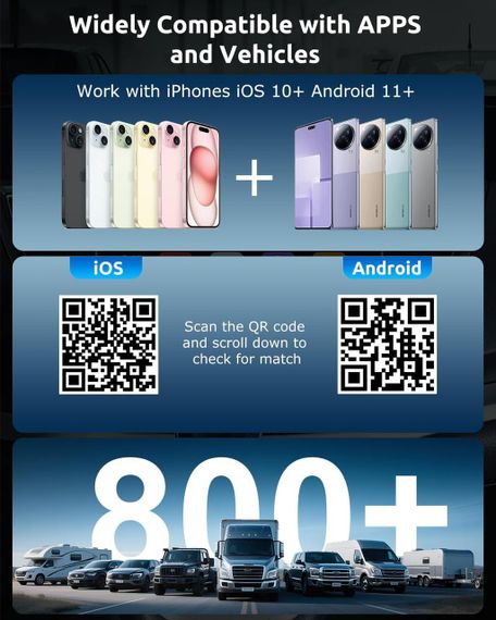 Беспроводной автомобильный адаптер CarPlay Android Auto ESSGOO 2-в-1, поддержка iOS 10+ и Android 11+, Карплей | Зображення 5