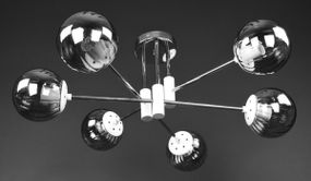 Люстра стельова на 6 лампочок 27186 Білий 28х72х72 см.