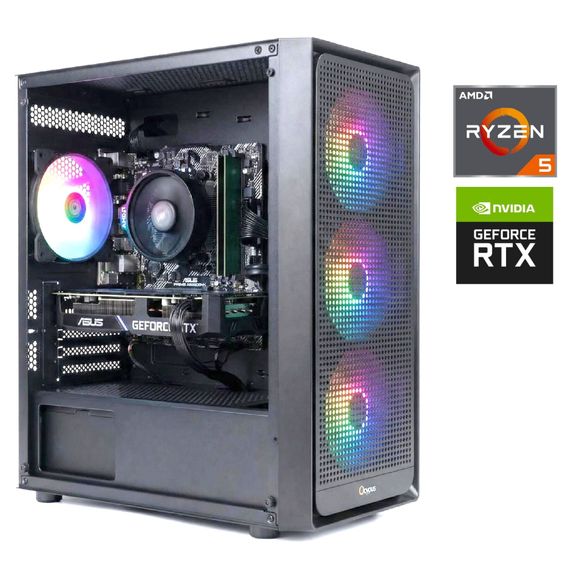 Игровой ПК Dominator Tower / AMD Ryzen 5 3600 (6 (12) ядер по 3.6 - 4.2 GHz) / 16 GB DDR4 / 500 GB SSD / nVidia GeForce RTX 2060 Super, 8 GB GDDR6, 256-bit б/у