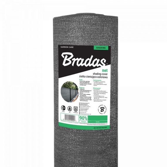 Сітка захисна Bradas затінення 90% 135 г/м² 1,5х50 м AS-CO13515050GY | Зображення 1