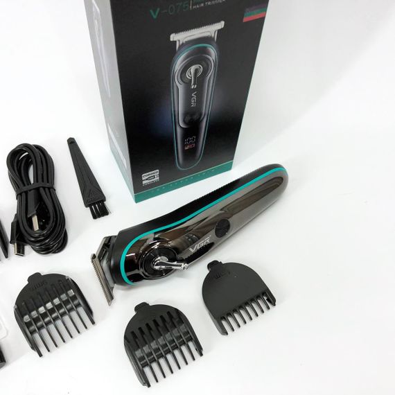 Электробритва для стрижки головы VGR, Триммер с насадками разной длины, Електромашинка для стрижки FN-19 | Зображення 3