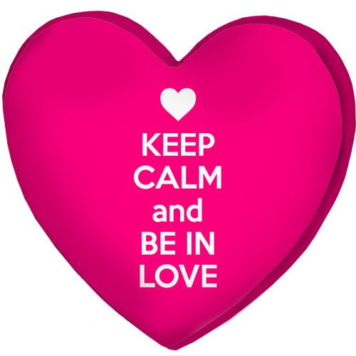 Подушка сердце 3D Keep calm and be in love 40х40х7,5 см (3DPS_15L052)