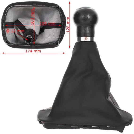 Volkswagen Passat B5 рестайлінг (00-05) ручка КПП перемикання передач 5 ступка + чохол + рамка, Пассат Б5 | Зображення 1