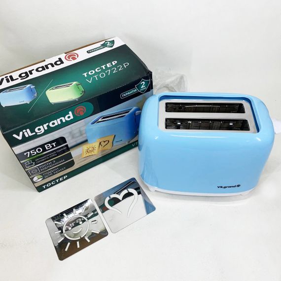 Тостер для кухні побутовий VILGRAND VT0722P 750 Вт, Тостер з декількома відсіками IA-59 | Зображення 7