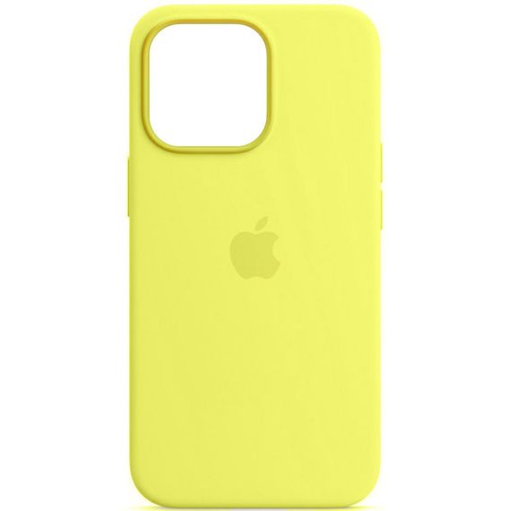 Чохол Silicone case (AAA) with Magsafe and Animation для Apple iPhone 13 Pro (6.1") Жовтий / Lemon Zest | Зображення 2