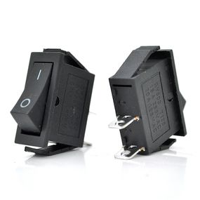 Перемикач ON-ON KCD3-102, 250VAC/16A, 2 контакти, Black