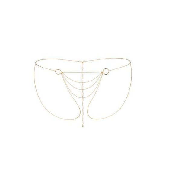 Ланцюжок-трусики Bijoux Indiscrets Magnifique Bikini Chain – Gold, прикраса для тіла sexstyle
