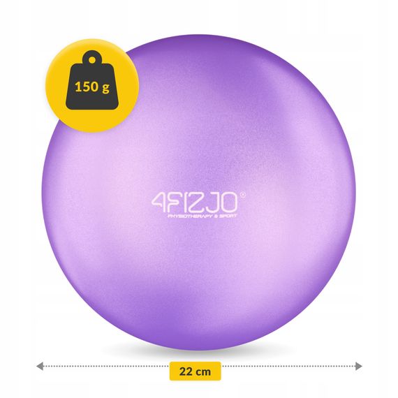 М'яч для пілатесу, йоги, реабілітації 4FIZJO 22 см Violet (P-5905973404860) | Зображення 5