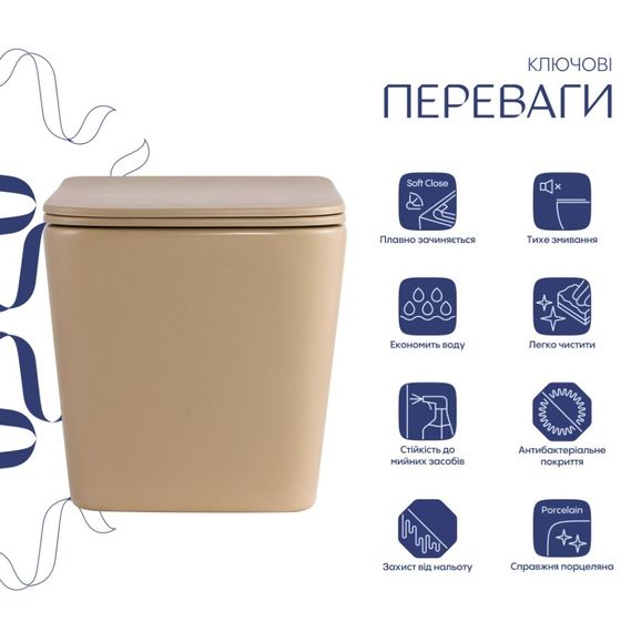 Унітаз підвісний Qtap Robin Ultra Quiet, з сидінням Slim Duroplast/ Soft-close/ Quick relase QT17332303ASSB | Зображення 7