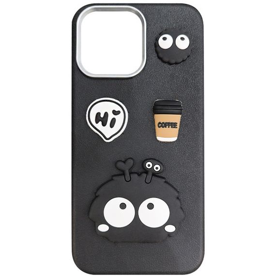 Чехол TPU Leather Toys для Apple iPhone 15 (6.1") Monster / Black