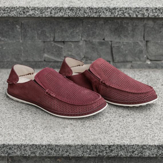 Бордовые летние мокасины 42 размер | Зображення 2