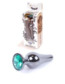 Анальна пробка із зеленим каменем Jewellery