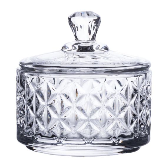 Конфетница стеклянная с крышкой Ø 6.5 см HP-YH-30